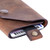 Armenian Handmade Men's Tri-Fold Leather Wallet in Brown 'Modern Flair in Brown'