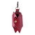 Bat-Themed 100 Red Leather Keychain from Armenia 'Night Knight in Red'