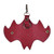 Bat-Themed 100 Red Leather Keychain from Armenia 'Night Knight in Red'