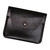 100 Black Leather Wallet with Front Coin Pocket 'Dark Treasury'