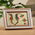 Traditional Stained Glass Decorative Letter M Home Accent 'Birdy M'