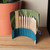Wooden Colored Pencil Set with Teal and Green Cotton Case 'Harmony Palette'