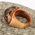 Handcrafted Wood and Resin Domed Ring in Brown and Black 'Hypnotic Allure'