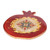 Resin Catchall with Embroidery  Golden Accents from Armenia 'Pomegranate Delight'