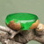 Handcrafted Apricot Wood and Resin Band Ring in Green 'Chic Green'