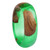 Handcrafted Apricot Wood and Resin Band Ring in Green 'Chic Green'