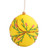 Handcrafted Floral Embroidered Wool Egg Ornament in Yellow 'Sunshine Fruit'
