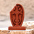 Hand-Carved Brown Tuff Stone Khachkar Stela Sculpture 'Echmiadzin Past'
