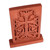 Classic Hand-Carved Brown Cross Tuff Stone Stela Sculpture 'Spiritual Cross'