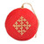 Handcrafted Embroidered Wool Egg Ornament in Red and Golden 'Marash's Fruit'