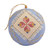 Blue Wool Felt Ornament with Embroidered Floral Textile 'Svaz Bouquet'