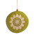 Floral Green Wool Felt Ornament with Embroidered Motifs 'Armenia Gardens'