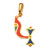 Traditional Bird-Themed Gold-Plated Pendant with K Letter 'K Birds of Armenia'