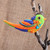 Colorful Bird-Shaped Polymer Clay Brooch Pin from Armenia 'Colorful Freedom'