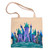 Hand-Painted Cotton Tote Bag with Armenian Monastery Motif 'Blue Castle Monastery'