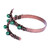 Antique Armenian Copper Wrap Bracelet with Malachite Beads 'Infinite Green'