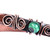 Antique Armenian Copper Wrap Bracelet with Malachite Beads 'Infinite Green'