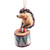 Hand-Painted Papier Mache Ornament of Hedgehog on a Drum 'Hedgehog's Spectacle'