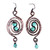 Antiqued Finished Spiral Copper Dangle Earrings from Armenia 'Swirls of Eden'
