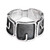 Men's Modern Geometric Sterling Silver Band Ring 'Warrior's Strength'