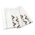Pair of Embroidered Red and Green Cotton Tea Towels 'Green Directions'