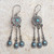 Classic Reconstituted Turquoise Chandelier Earrings 'Palatial Serenade'
