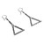 Classic Oxidized Geometric Sterling Silver Dangle Earrings 'Classic Trinity'