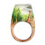 Nature-Themed Resin Pear Wood Cocktail Ring from Armenia 'River Dream'