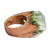 Nature-Themed Resin Pear Wood Cocktail Ring from Armenia 'River Dream'