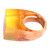 Warm-Toned Resin and Armenian Pear Wood Cocktail Ring 'Summer Energy'