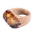 Handcrafted Natural Dandelion Flower Wooden Cocktail Ring 'Dandelion Fragment'