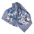 Grey Silk Scarf with Hand-Painted Floral Motifs from Armenia 'Chic Bouquet'