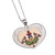 Embroidered Floral Heart-Shaped Filigree Pendant Necklace 'Romance in Armenia'