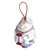 Painted Nautical Cat Ceramic Bell Ornament with Leather Cord 'Captain Cat'