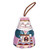Painted Feline Lady Ceramic Bell Ornament with Leather Cord 'Madam Cat'