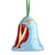 Handmade Glazed Ceramic Bell Ornament with Pomegranate Motif 'Lovely Pomegranate'