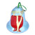 Handmade Glazed Ceramic Bell Ornament with Pomegranate Motif 'Lovely Pomegranate'