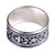 Classic Floral Sterling Silver Band Ring from Armenia 'Ancestral Blossom'