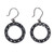 Polished Round Floral Sterling Silver Dangle Earrings 'Mountain Halo'