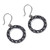 Polished Round Floral Sterling Silver Dangle Earrings 'Mountain Halo'