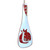 Pomegranate-Themed Painted Blue Ceramic Spoon Rest 'Romance Flavors in Blue'