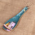 Handcrafted Teal Ceramic Spoon Rest in a Glazed Finish 'Teal Metropolis'