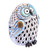 Handcrafted Painted Blue Owl-Shaped Ceramic Tealight Holder 'Light Owl'