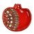 Glazed Ceramic Pomegranate Catchall in Red  'Vibrant Red Pomegranate'