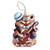 Painted Whimsical Feline Guitarist Ceramic Bell Ornament 'Feline Serenade'