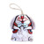 Handcrafted Painted Bunny Ceramic Bell Ornament from Armenia 'Lovely Hops'