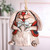 Handcrafted Painted Bunny Ceramic Bell Ornament from Armenia 'Lovely Hops'