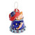 Hand-Painted Whimsical Feline Singer Ceramic Bell Ornament 'Feline Soprano'