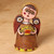 Floral Angel-Themed Handcrafted Painted Ceramic Sculpture 'Blessed Spring'