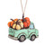 Hand-Painted Traditional Papier Mache Truck Ornament 'Pumpkin Delivery'